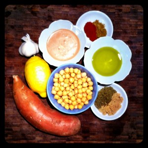 Sweet Potato Hummus Ingredients