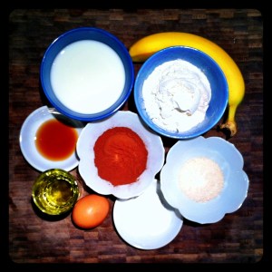 Cacao Banana Pancake Ingredients