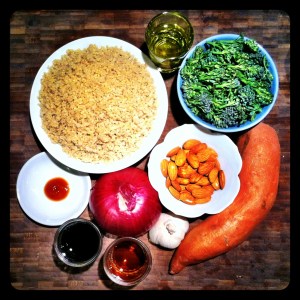 Quinoa with Sweet Potato and Broccoli Ingredients